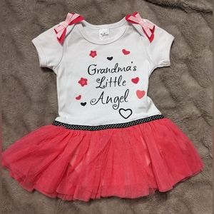 Grandma's little angel onesie dress